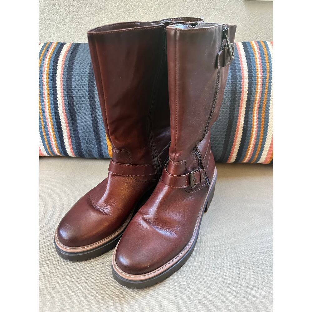 Naturalizer W’s Jagger Mid-Calf Lug Sole Boots in DK. Brown Size 10 - Picture 1 of 9